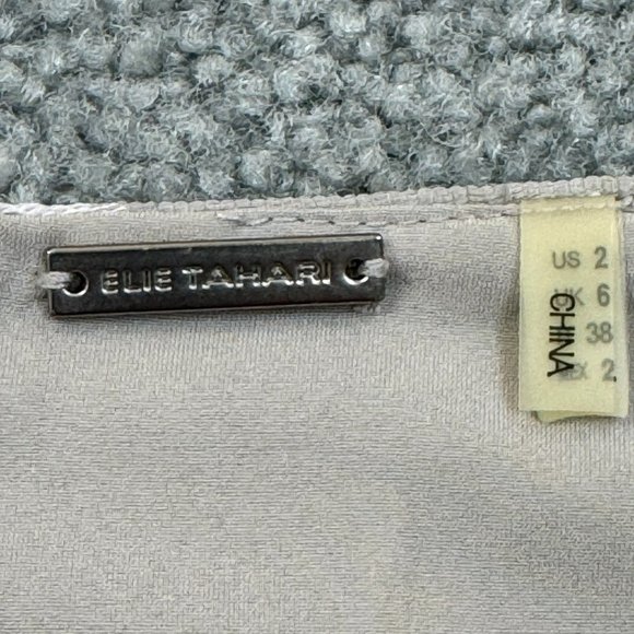 - Eli Tahari Lola Sleeveless Floral Lace-Trim Dress Party  High End US2 - 1D1794 - Picture 11 of 11